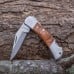 Meyerco Lockback Knife with Stainless Steel Blade and Wood Handle