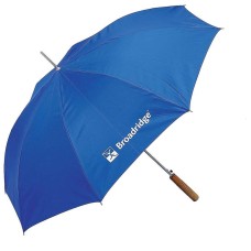 48" Royal Blue Polyester Auto-Open Umbrella with Screen Print