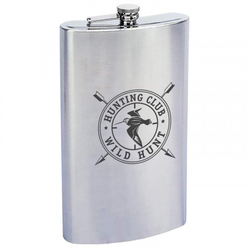 Jumbo Stainless-Steel Flask, Extra Large 1 Gallon Capacity with Custom Print - PROM_RKT9174-KTFLK128