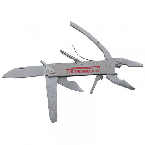 Maxam Pliers Plus Stainless Steel 14-Function Tool with Pad Print