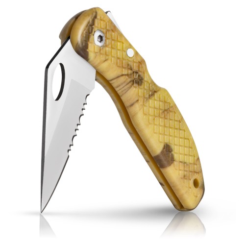 Maxam 4" Lockback Knife with Camouflage Handle and Belt Clip