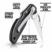 Maxam Lockback Knife with 420 Stainless Steel Half-Serrated Blade