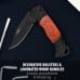 Maxam Lockback Knife with Non-Glare Blade and Laminated Wood Handle