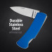 Lockback Knife with Custom Blue Finish Stainless Steel Handle