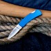 Lockback Knife with Custom Blue Finish Handle with Engraving