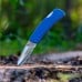 Lockback Knife with Custom Blue Finish Handle with Engraving