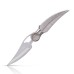 Maxam Liner Lock Knife with Uniquely Shaped Feather Design Handle