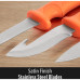 5-Piece Fixed Blade Skinning Knife Set with Orange Handles