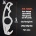 5" Gut Hook & Sheath Features Bead Blast Finish 8Cr18MoV Blade