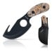Camouflage Stainless Steel Fixed Blade Skinning Knife with Gut-Hook