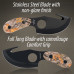 Camouflage Stainless Steel Fixed Blade Skinning Knife with Gut-Hook