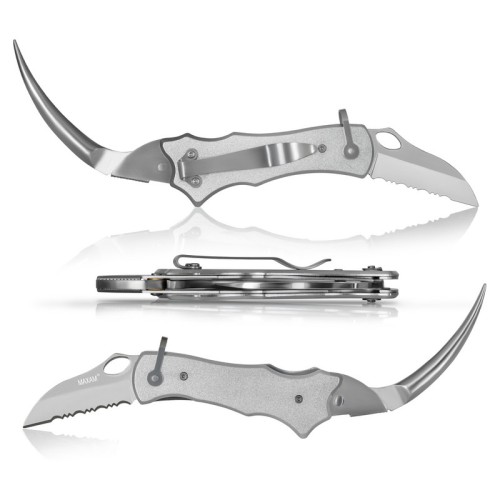 Sailors Knife with Aluminum Handle and Stainless Steel Blades