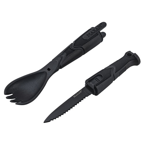 Tactical Spork Stainless Steel Blade with Knife and Spoon Function