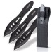Maxam 4pc Throwing Knife Set with Double-Edged Stainless Steel Blades