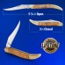 Maxam Toothpick Pocket Knife with Brass Liners and Wood Handle