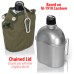 Maxam 32oz Aluminum Canteen with Cotton Cover, Cup, and Maxabiner Clip
