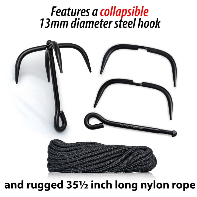 Maxam Rampant Grappling Hook with Rope SPGHOOK
