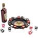 16-Shot Roulette Wheel Drinking Game Set with Numbered Shot Glasses