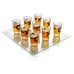 Maxam Shot Glass Tic-Tac-Toe Game with Glass Game Board with Print Service