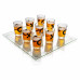 Maxam Shot Glass Tic-Tac-Toe Game with Glass Game Board