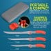 5pc Fish Fillet Set with Stainless Steel Blades and Rubber Handles