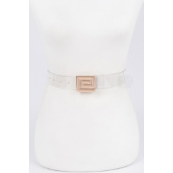Metal Buckle Vegan Belt