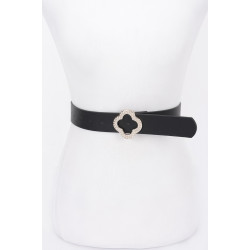 Faux Leather Metal Buckle Belt