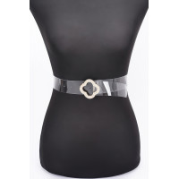 Pearl Metal Buckle Clear Belt