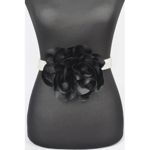 Oversized Flower Pearl Elastic Belt Collection - CC-WH2001588