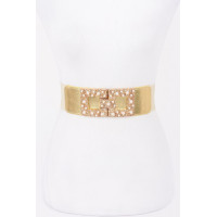 Pearl Metal Buckle Elastic Belt