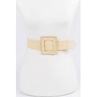 Square Buckle Stretch Belt
