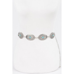 Western Style Metal Chain Belt