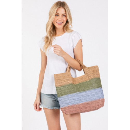 Multi Color Stripe Tote Bag Collection - CC-WH2001140