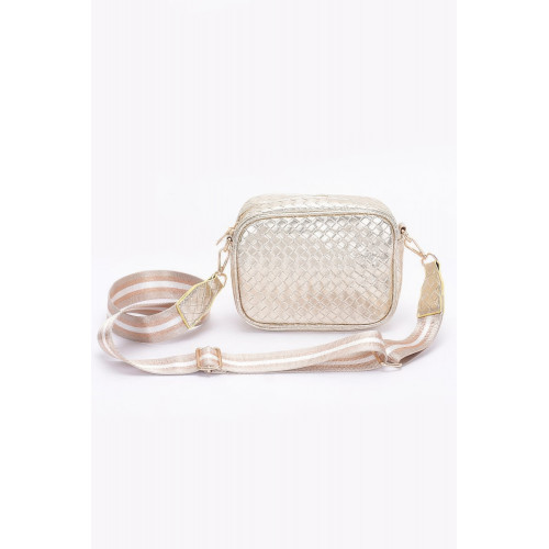 Metallic Embossed Faux Leather Camera Bag W/Strap Collection - CC-WH2001128