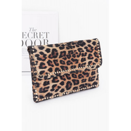 Nylon Leopard Metal Studded Clutch Bag Collection - CC-WH2001869
