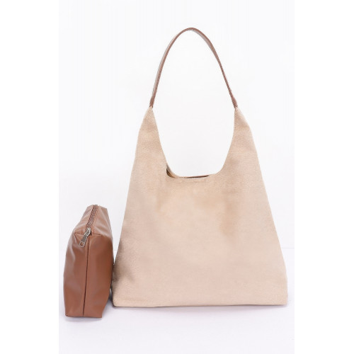 Faux Suede Bindle Bag W/ Pouch Collection - CC-WH2000766