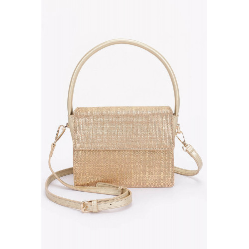 Metallic Faux Straw Top Handle Bag Collection - CC-WH2000987
