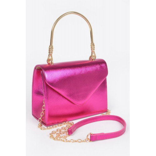 Metallic Metal Handle Crossbody Bag Collection - CC-WH2000825
