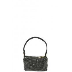 Style Chic Crystal-studded Handle Clutch Bag