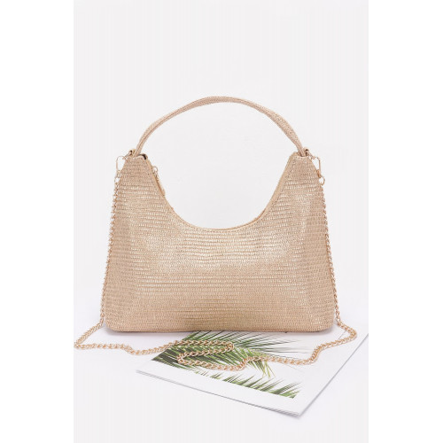 Metallic Faux Straw Hobo Bag Collection - CC-WH2001207