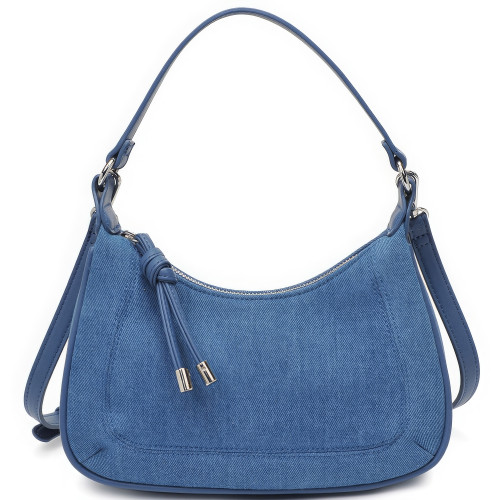 Chic Denim Texture Shoulder Crossbody Bag - CC-58809