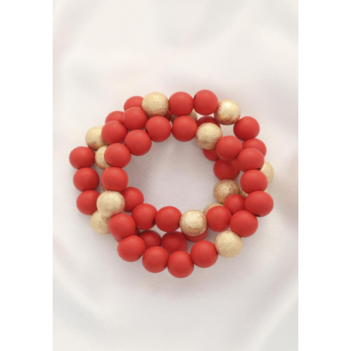 Alloy Wood Bead Bracelet - CC-57357