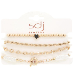 Sodajo Star Beaded Bracelet Set - Trendy Look