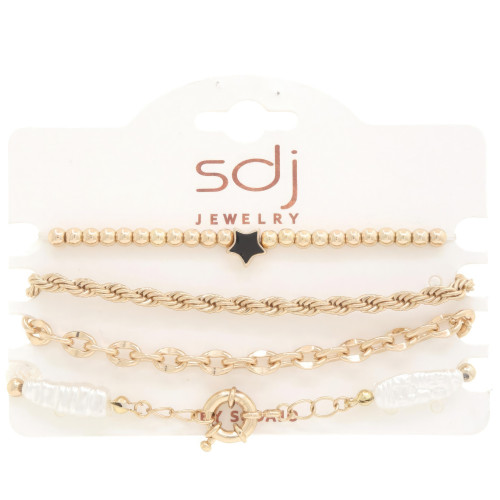 Sodajo Star Beaded Bracelet Set - Designer Style - CC-57807