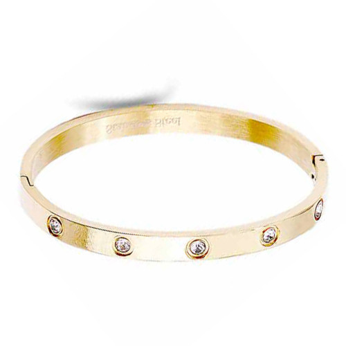 Stainless Steel Cubic Alloy Bracelet - CC-57958