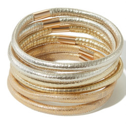 Multi Pu Bracelet Set(6pcs) - Boutique Inspired