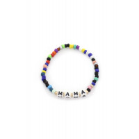Mama Quote Beaded Stretch Bracelet