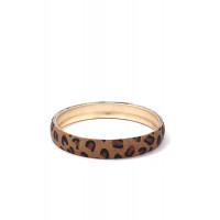 Animal Print Metal Bangle Bracelet