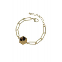 Metal Clothing Pin Chain Leopard Haircalf Bracelet