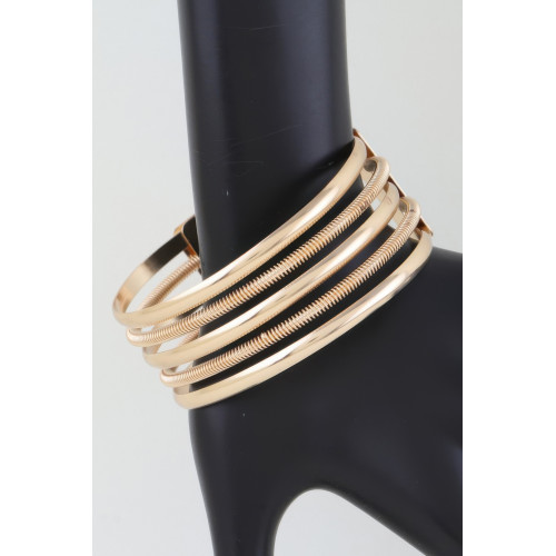 Multi Twisted Open Cuff Bracelet - Designer Style - CC-WH2001860